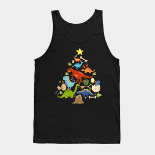 Dinosaur Christmas Tree Tank Top